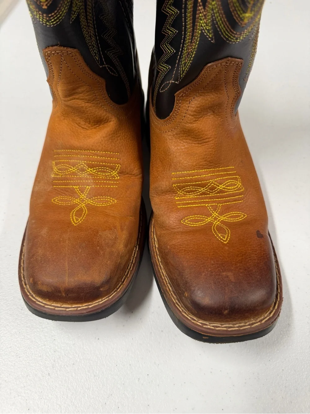 VTG YOUNG MENS JB DILLON COWBOY  SQ TOE BOOTS SIZE 6